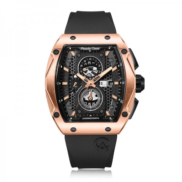 Alexandre Christie AC 6608 Rosegold Black MCRRGBA